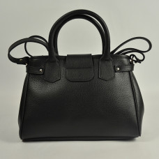 Berthille Mini Vendome Grained Black Handbag