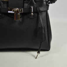 Berthille Mini Vendome Grained Black Handbag