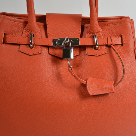 Berthille Vendome Grand Orange Handbag