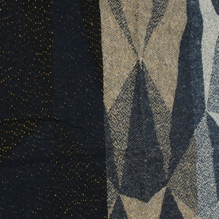 Atoll Palm Geometric Stole Dark Blue