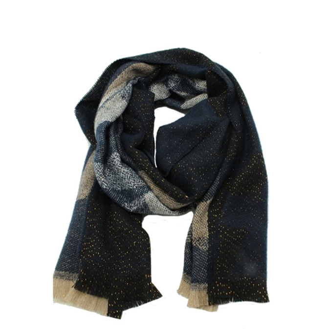 Atoll Palm Geometric Stole Dark Blue