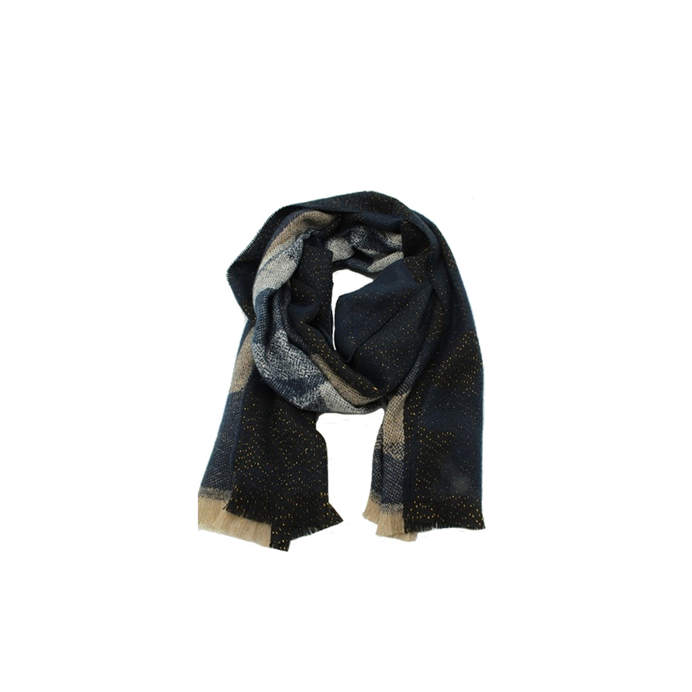 Atoll Palm Geometric Stole Dark Blue