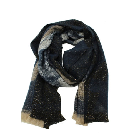 Atoll Palm Geometric Stole Dark Blue