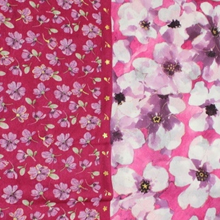 Atoll Palm Floral Pink Shawl