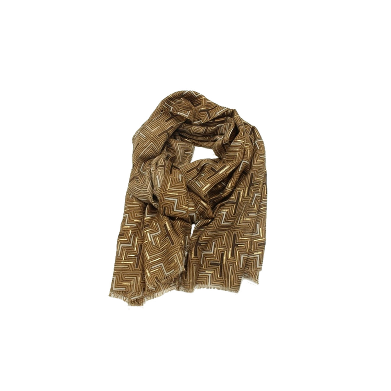 Atoll Palm 70's Dark Brown Shawl