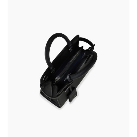 Le Tanneur Emilie Petit Sac À Main En Cuir Grainé Noir OUVERT