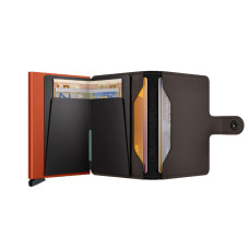 Secrid Miniwallet Matte Night Truffle Orange Card Holder