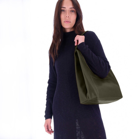 Ateliers Fourès Amazone Shoulder Bag A601 Khaki