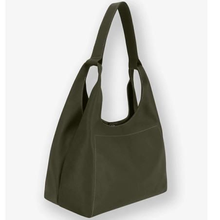 Ateliers Fourès Amazone Large Shoulder Bag A701 Khaki