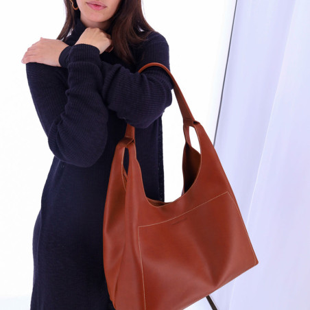 Ateliers Fourès Amazone Large Shoulder Bag A701 Fawn