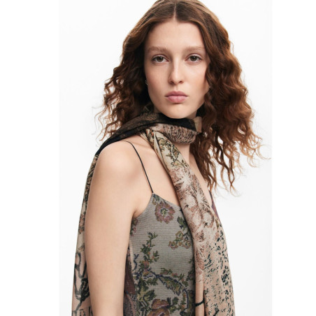 Desigual Tapestry Foulard Tapestry Crudo Beige