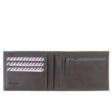 Larmorie Arthur Nubuck Cloud Grey Wallet