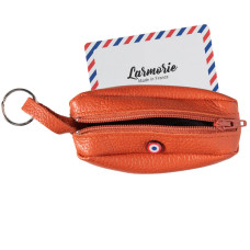 Larmorie Charles Grainé Coral Bohemian Coin Purse