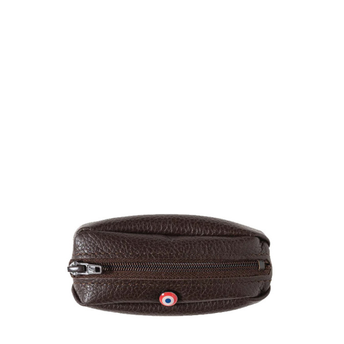Larmorie Charles Grainé Coin Purse Earth Brown
