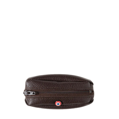 Larmorie Charles Grainé Coin Purse Earth Brown