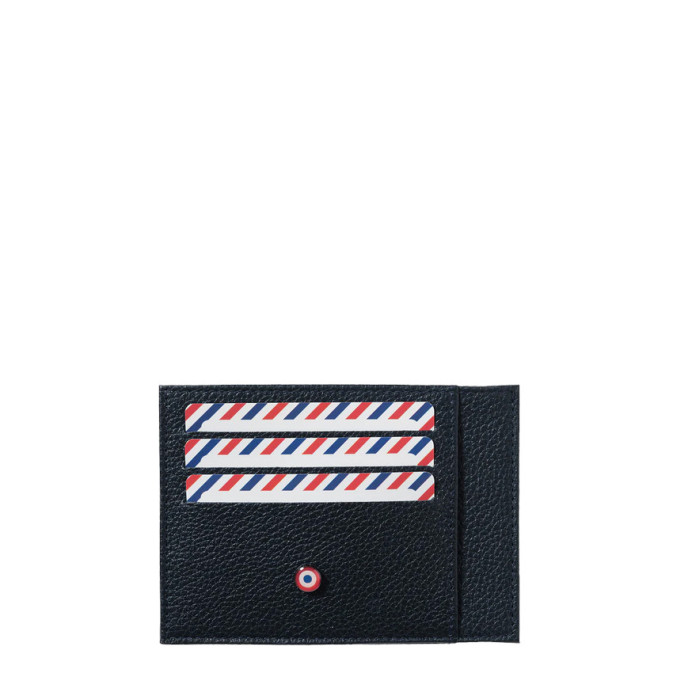 Larmorie Paul Grained Card Holder Blue Moon