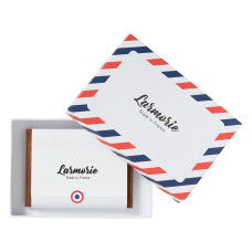 Larmorie Paul Grained Card Holder Blue Moon