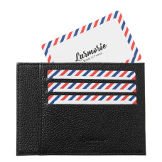 Larmorie Paul Grained Card Holder Black It's Black