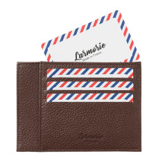 Larmorie Paul Grained Card Holder Earth Toned