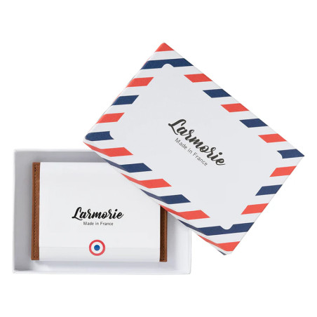 Larmorie Paul Nubuck Card Holder Cloud Grey