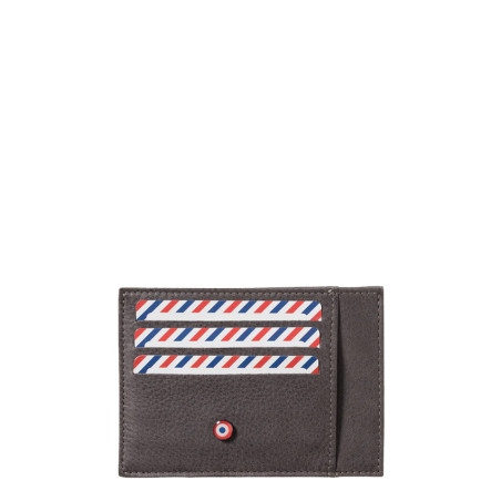 Larmorie Paul Nubuck Card Holder Cloud Grey