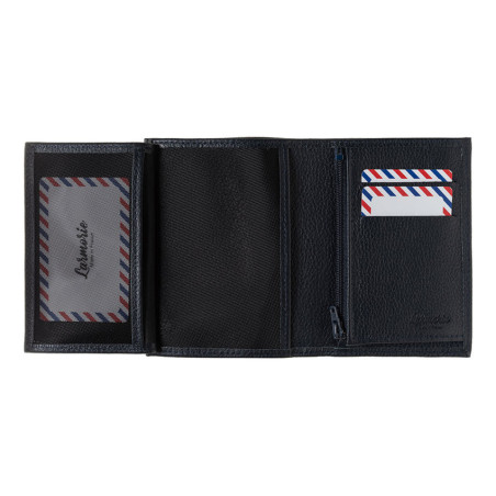 Larmorie Victor Grained Junior Moon Blue Wallet