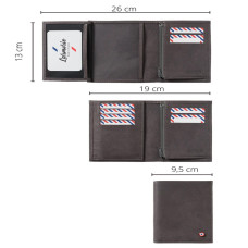 Larmorie Victor Grained Junior Wallet It's Black