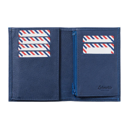 Larmorie Victor Nubuck Junior Wallet Mer Indigo