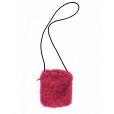 Atoll Palm Phone Pouch Faux Fur Dark Pink