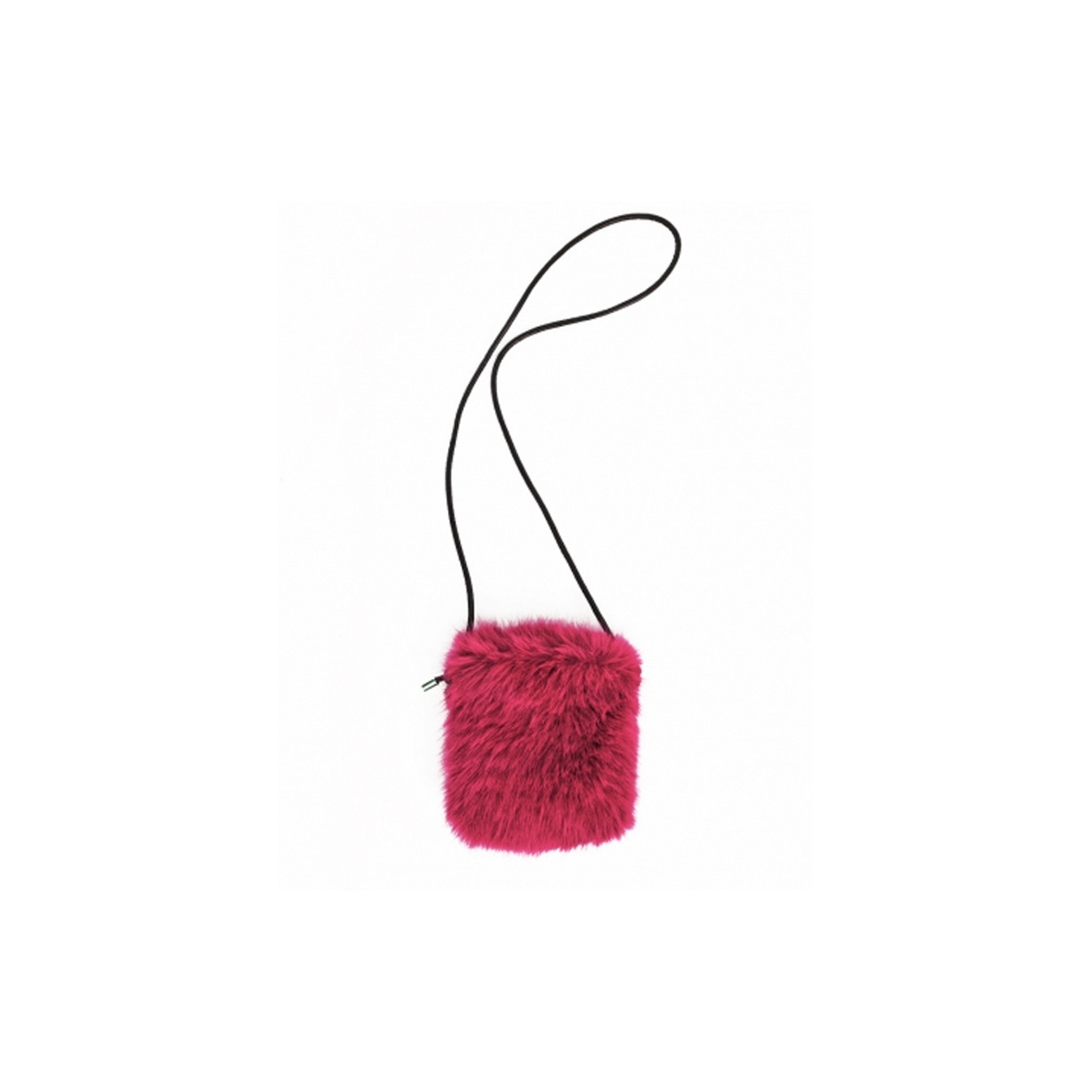 Atoll Palm Phone Pouch Faux Fur Dark Pink