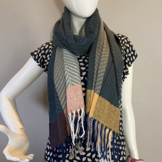 Atoll Palm Fringed Scarf Dark Green