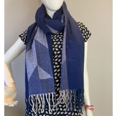 Atoll Palm Warm Scarf Dark Blue