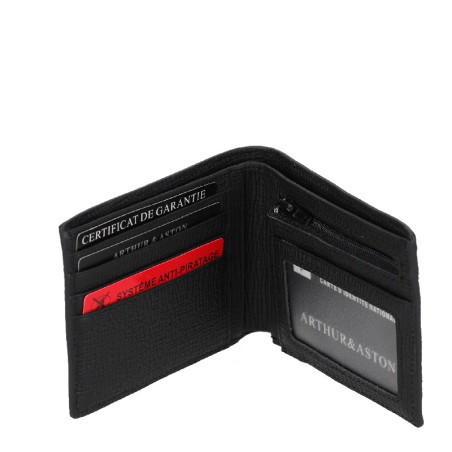 Arthur & Aston Lewis Italian Leather Wallet Black