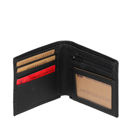 Arthur & Aston Lewis Italian Leather Wallet Black