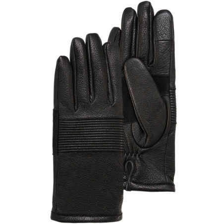 Isotoner Women's Touchscreen Leather Cycling Gloves Size 7 Black