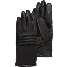 Isotoner Women's Touchscreen Leather Cycling Gloves Size 7.5 Black