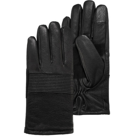 Isotoner Men's Touchscreen Leather Cycling Gloves Size 8.5 Black