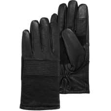 Isotoner Men's Touchscreen Leather Cycling Gloves Size 9 Black