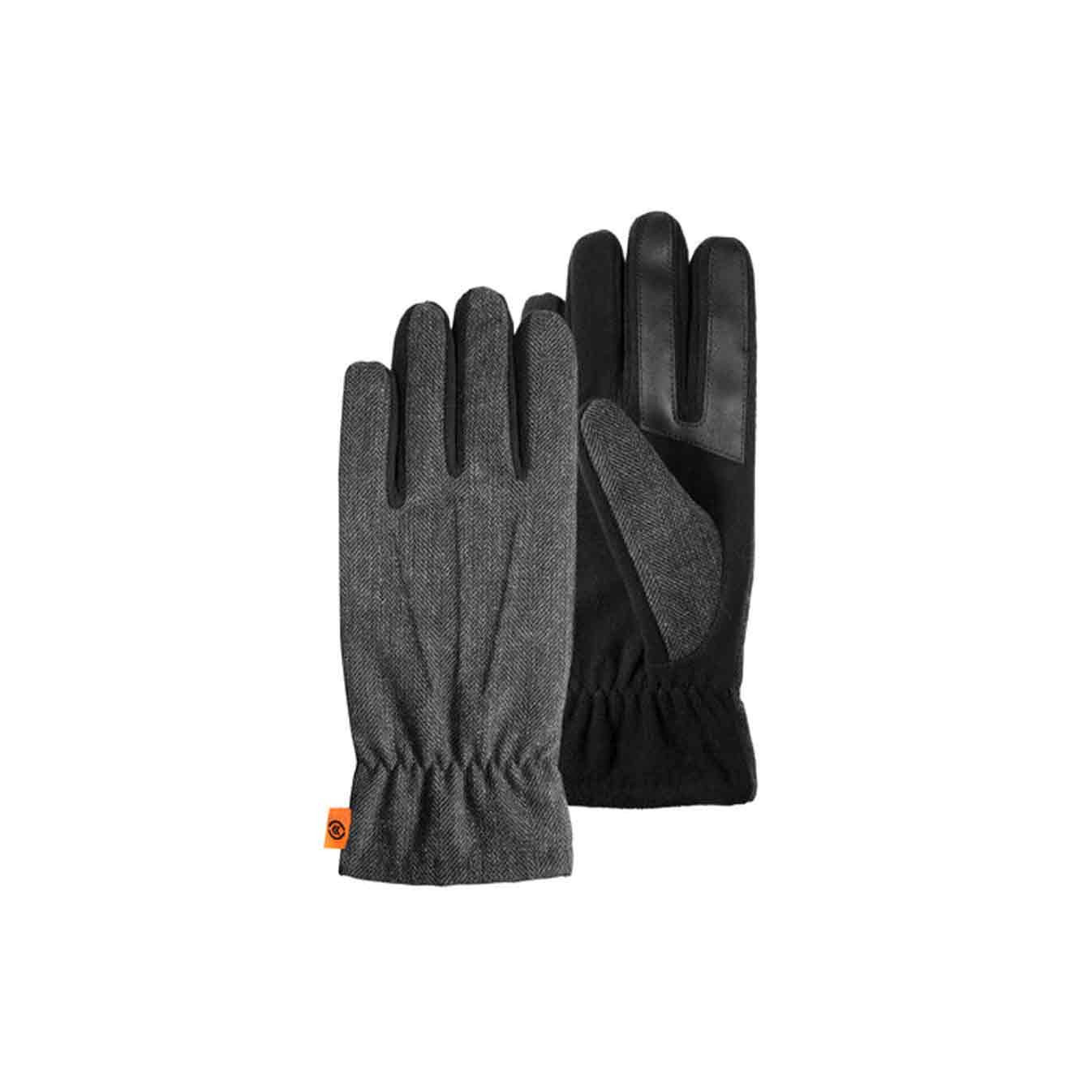 Isotoner Men's Bi-Material Touch Lined Gloves L/XL Chevrons
