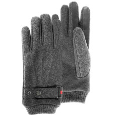 Isotoner Men's Wool Touchscreen Lined Gloves S/M Grey Melange