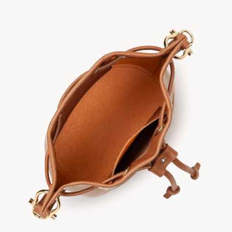Lancaster Alba Double Bucket Bag 470-80 Camel - In - Orange