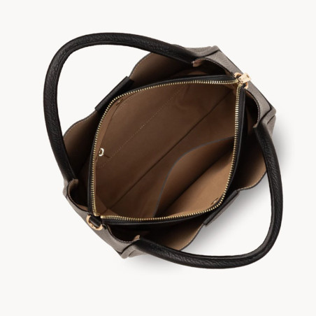 Lancaster Ida Double Sac Porté Epaule 470-84 Noir-In-Nude ouvert