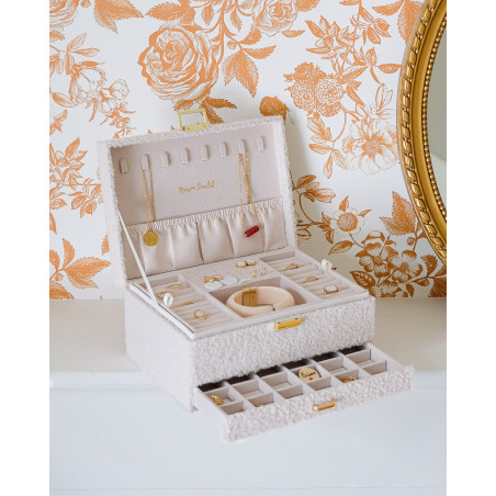 Maison Scarlett Jewelry Box Denise in White Teddy Bear