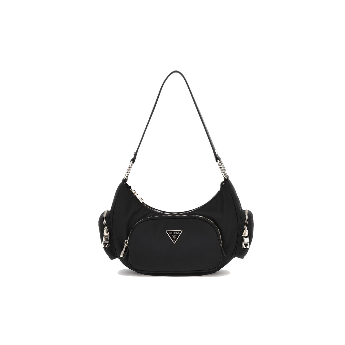 Guess Anning Petit Sac Porté Epaule Multipoches Black