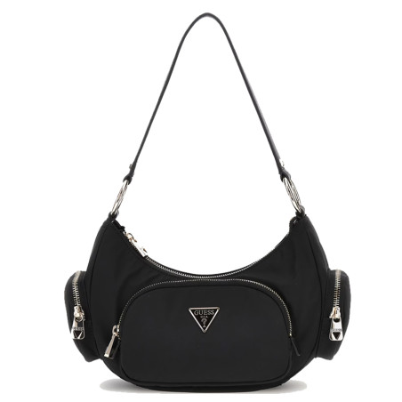 Guess Anning Petit Sac Porté Epaule Multipoches Black