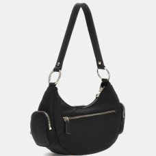 Guess Eco Gemma Small Shoulder Bag with Multiple Pockets Black