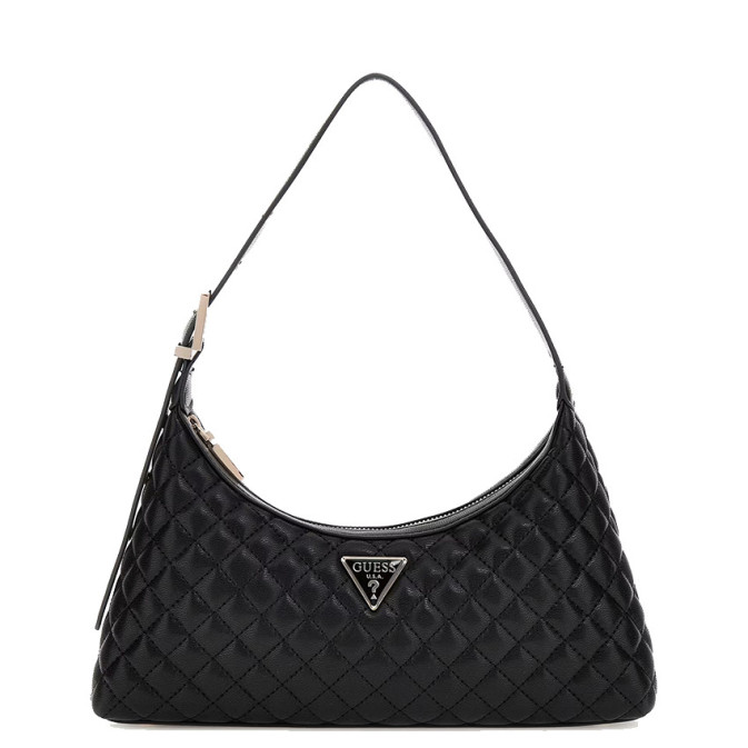 Guess Eco Rianee Hobo Padded Bag Black