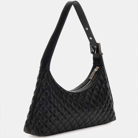 Guess Eco Rianee Hobo Padded Bag Black