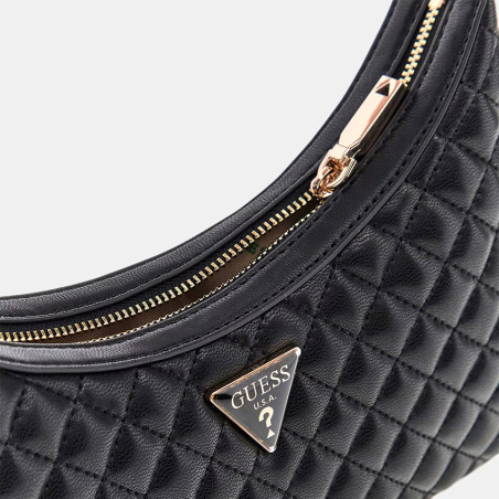 Guess Eco Rianee Hobo Padded Bag Black