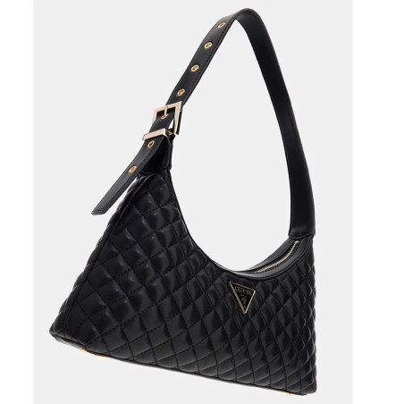Guess Eco Rianee Hobo Padded Bag Black